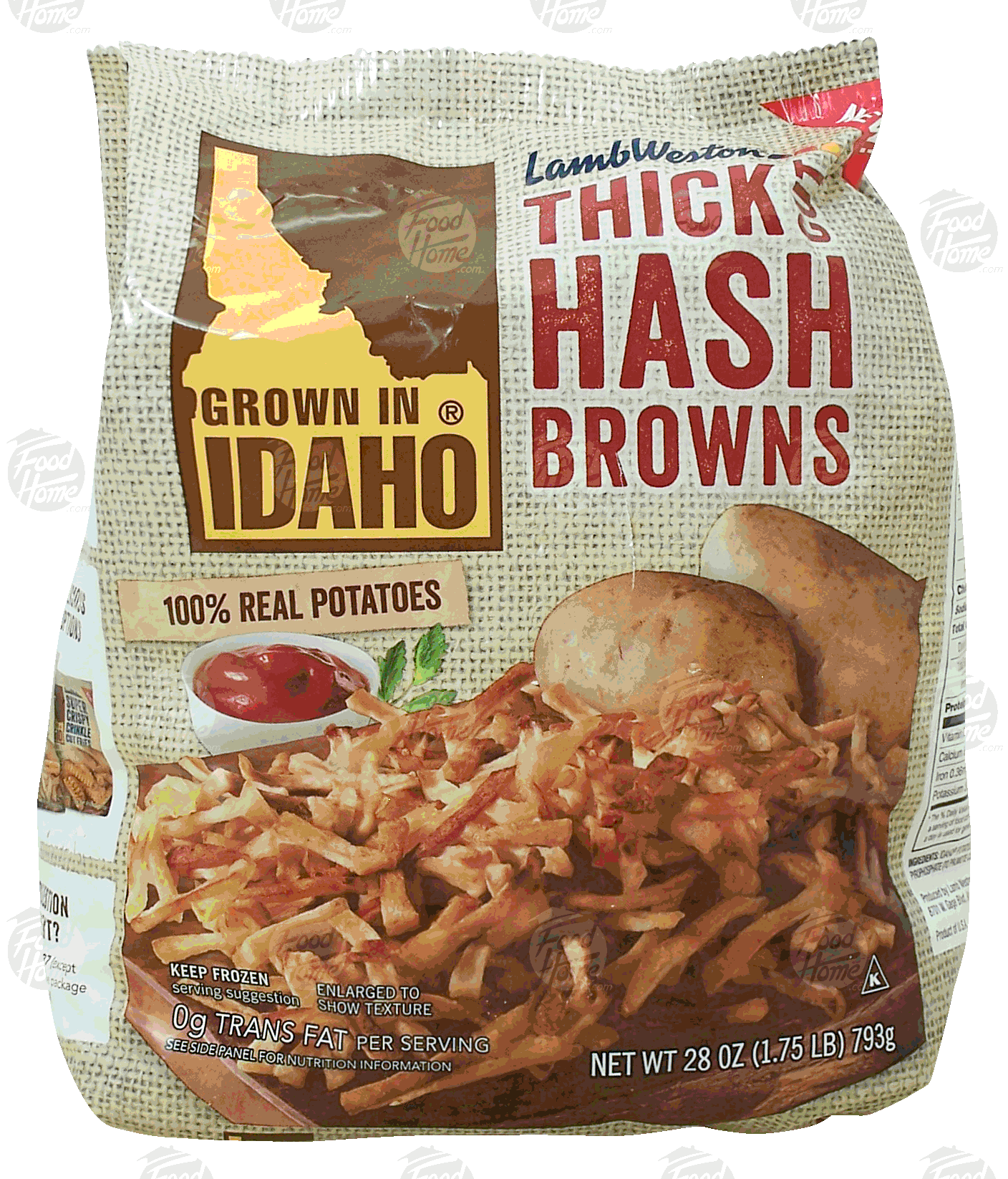 Lamb Weston Grown in Idaho thick cut hash browns, frozen Full-Size Picture